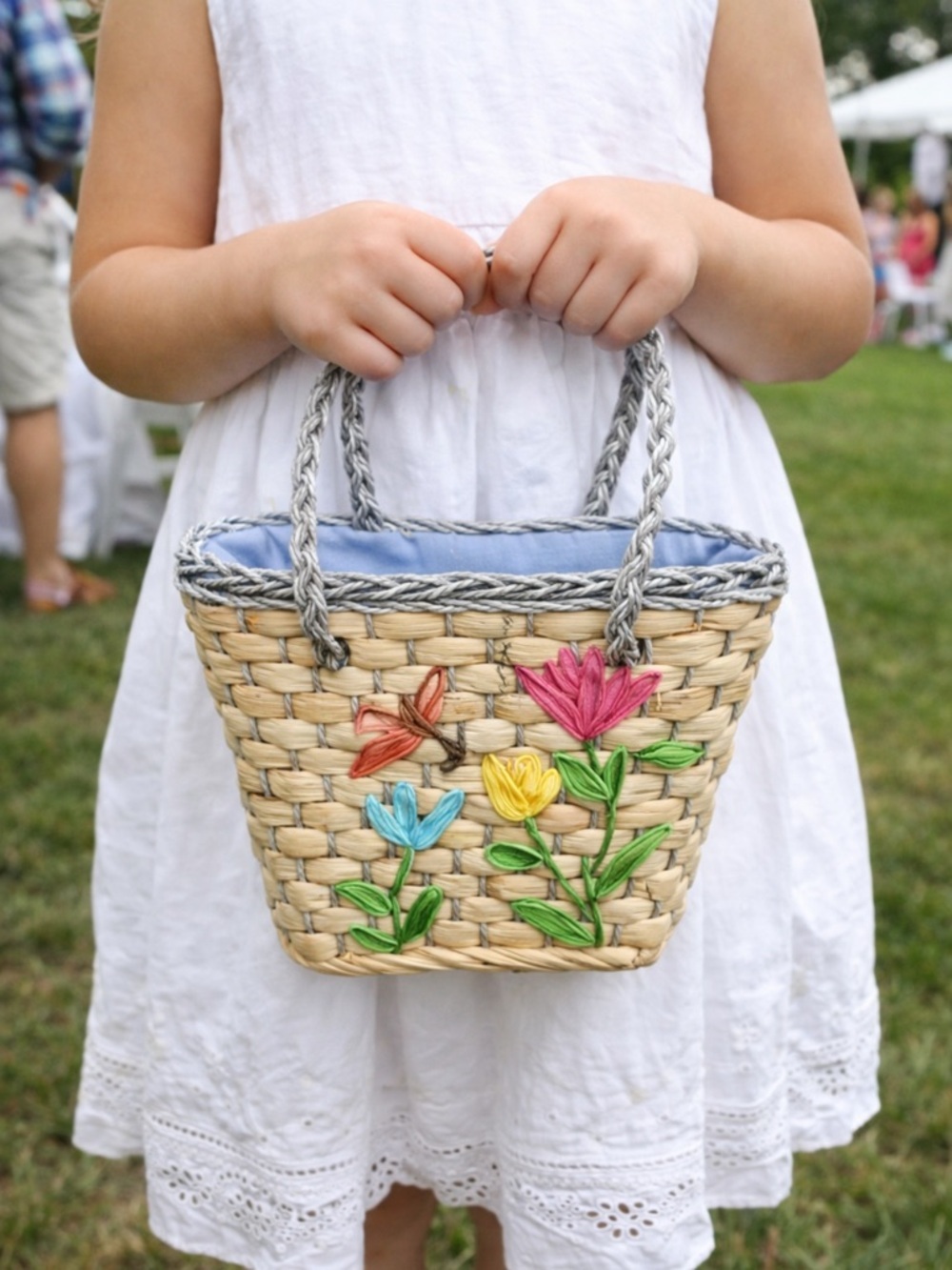 Vintage Wicker Seagrass Woven Bag